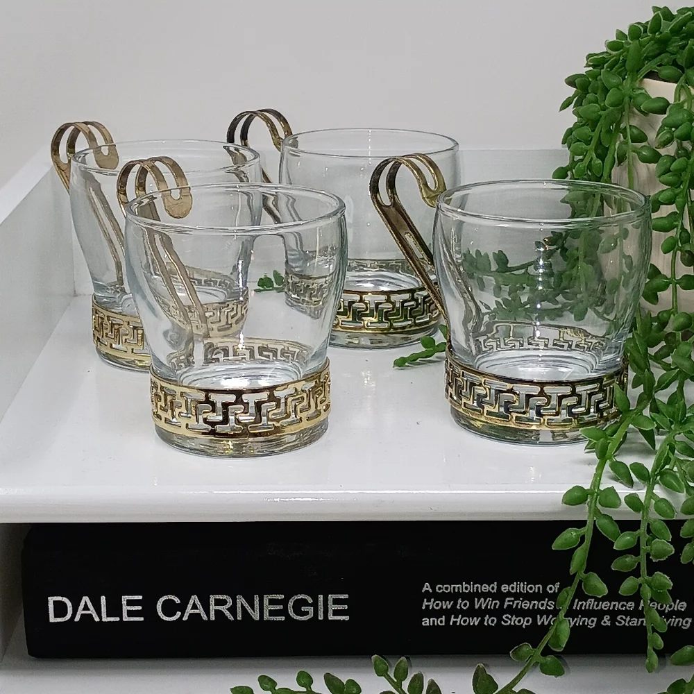 Elegant Gold Patterned Glasses